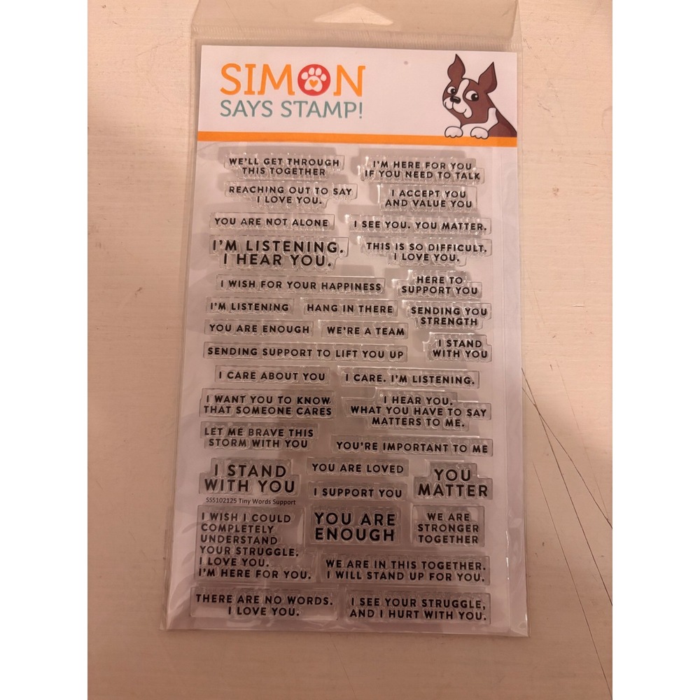 Simon Says Stamp Tiny Words Support Clear Photopolymer Stamp Set SSS102152
